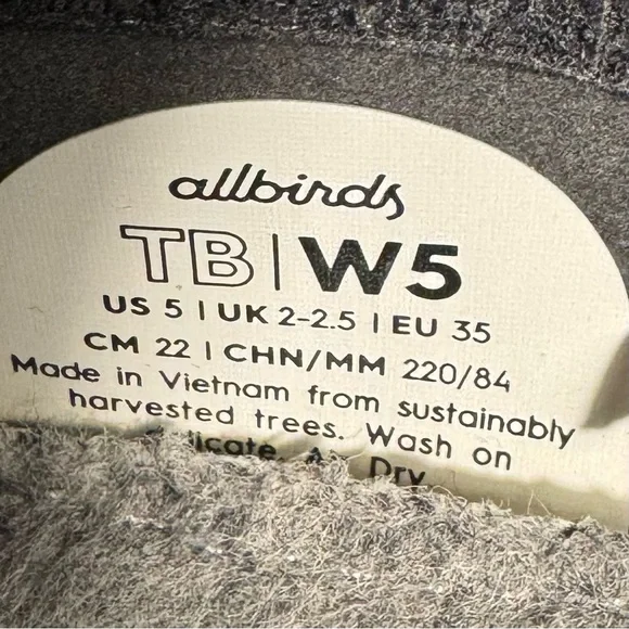 Allbirds Women's Tree Breezers Black Slip On Flats Shoes Size 5 - Picture 9 of 9